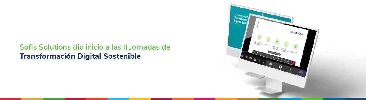 Pantallas de presentaciones de las Jornadas de Transformación Digital Sostenible